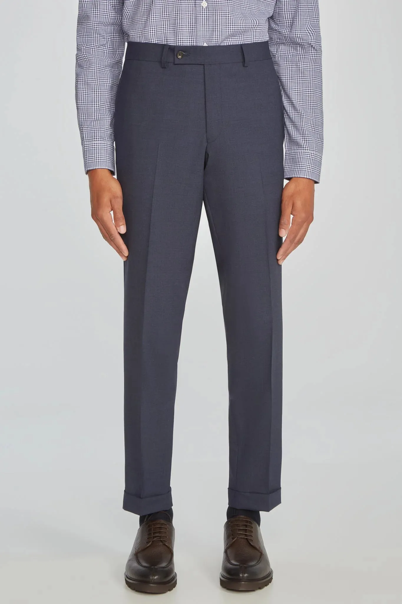 Indigo Blue Dean Contemporary Fit Wool Stretch Suit - Jack Victor