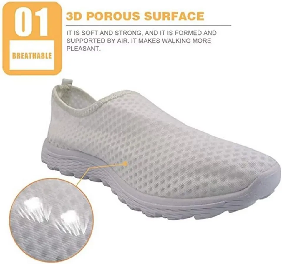 Jeiento Flower Shoes for Women Tennis Shoes Slip-On Ladies Travel Shoes Women's Fashion Floral Art Sneaker US 5-5-11