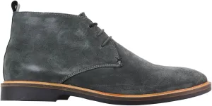Mens Burgundy Suede Classic Retro Formal Laced Ankle Vintage Desert Chukka Boots
