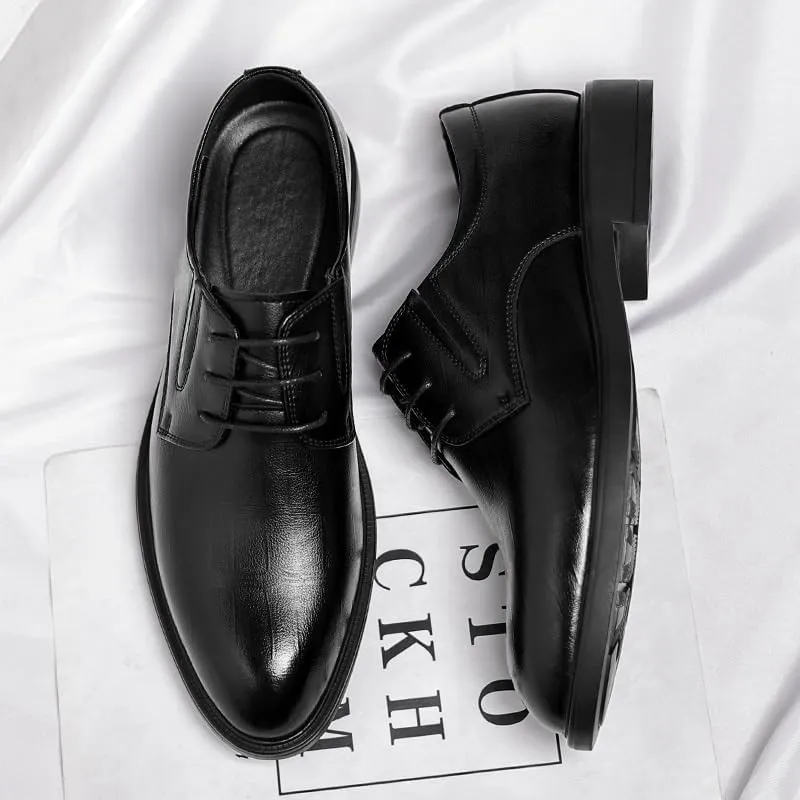 Men's Oxfords Black Mens Faux Patent Leather Classic Lace-up Formal Dress Shoes