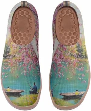 Women's Art Painted Travel Shoes Slip-on Casual Knitted Loafers Light and Comfortable Fashionable Sneakers