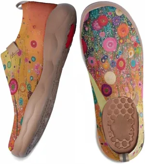 Women's Art Painted Travel Shoes Slip-on Casual Knitted Loafers Light and Comfortable Fashionable Sneakers