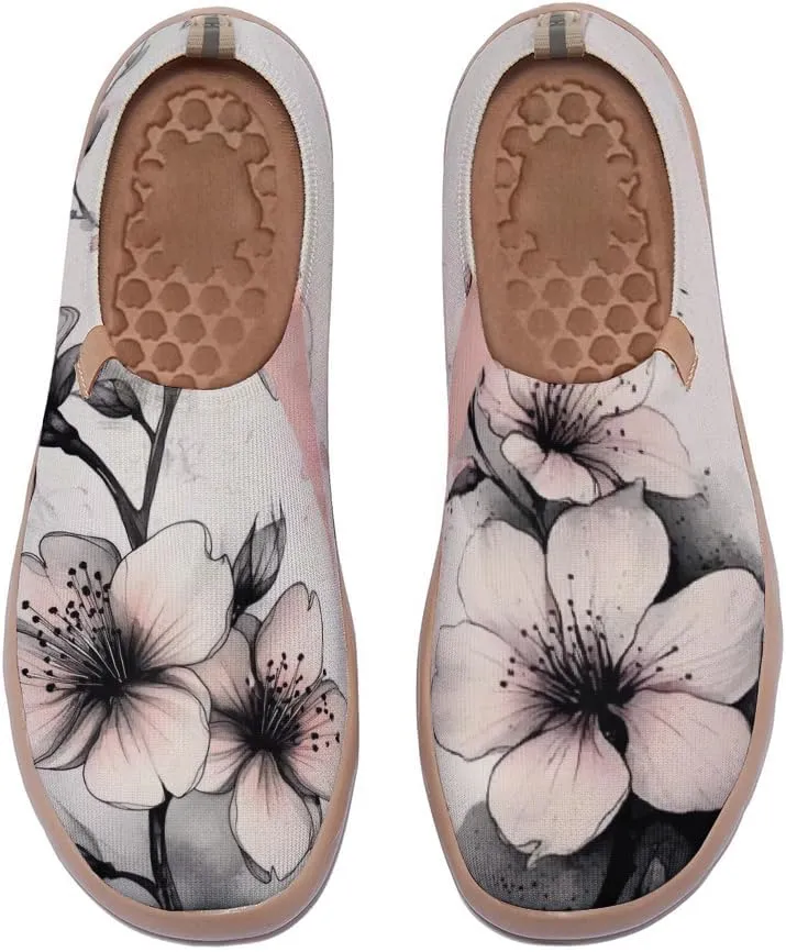 Women's Knitted Slip-on Loafers Comfortable, Light and Fashionable Sneakers Art Painted Travel Shoes